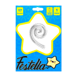 GLOBO KURLY ESPIRAL PLATEADO 17" (PQTX25)