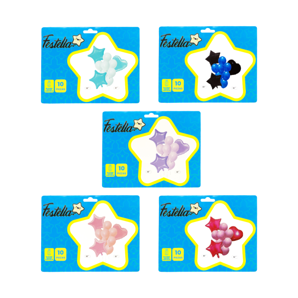 KIT GLOBO SURTIDO X10.