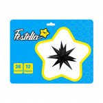 GLOBO ESTRELLA X12 PIEZAS NEGRO 26"(PQTX12)