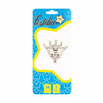 GLOBO CORONA PLATEADO 14" (PQTX25)