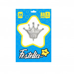 GLOBO CORONA PLATEADO 23" (PQTX25)