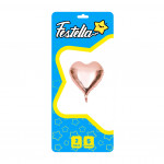 GLOBO CORAZON PALO ROSA 5" X2