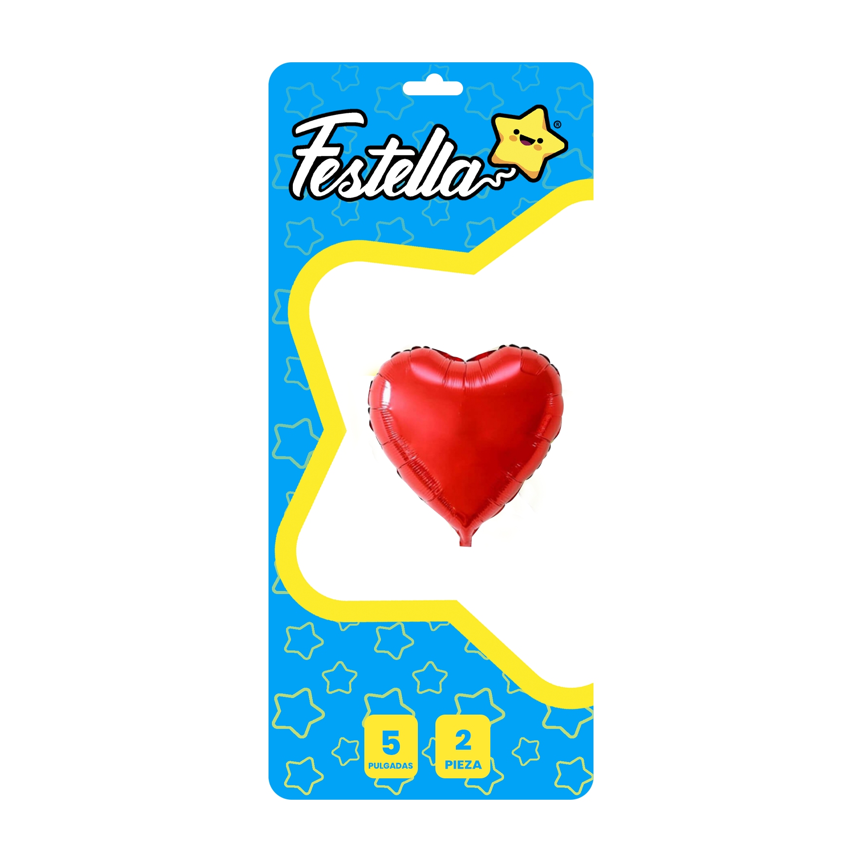 GLOBO CORAZON ROJO 5" X2 (PQTX25)