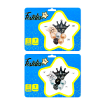 KIT GLOBO CORONA NEGRA Y LATEX X7