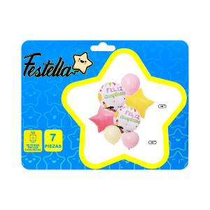 KIT GLOBO FELIZ CUMPLEAÑOS SURTIDO X7.