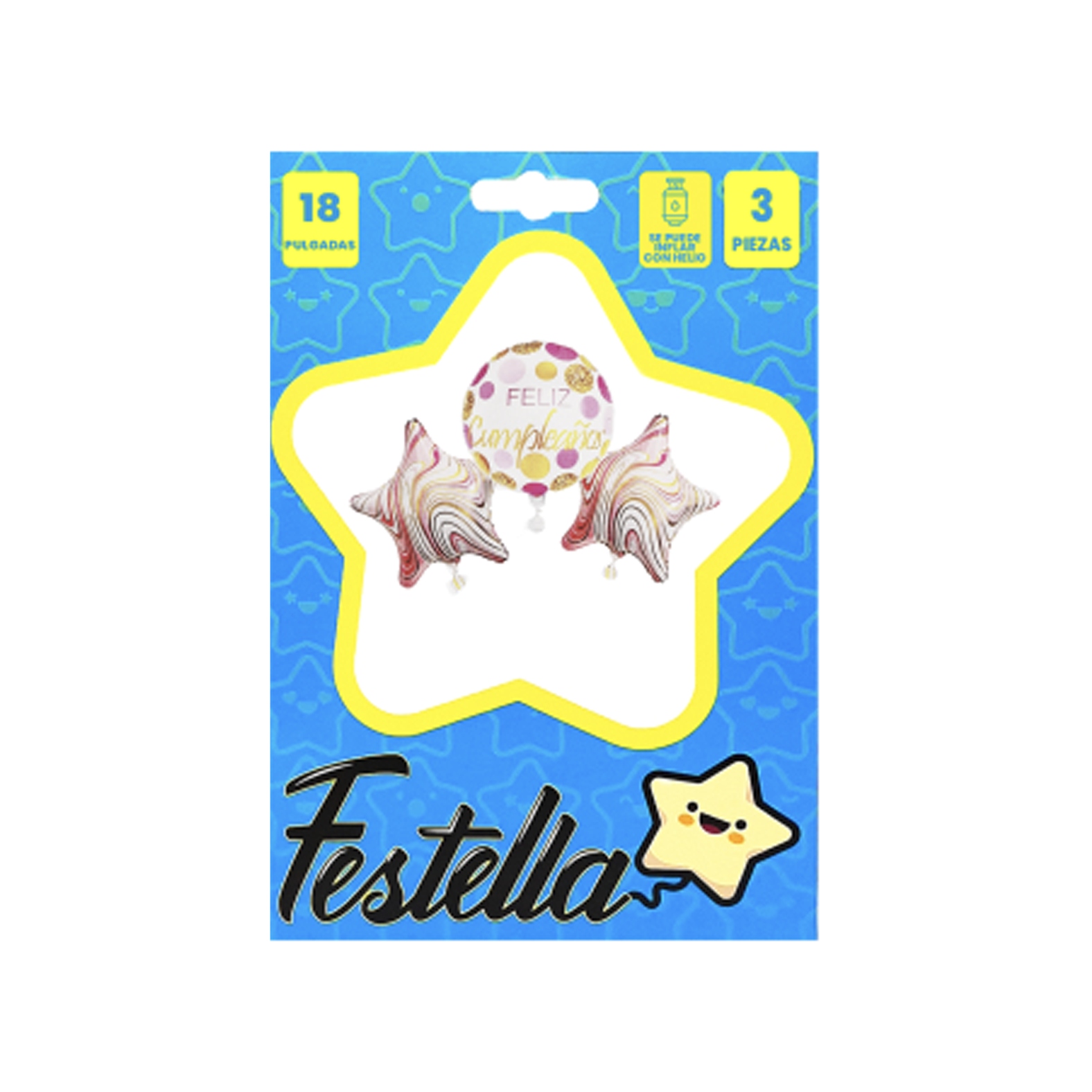 KIT GLOBO FELIZ CUMPLEAÑOS AGATA X3