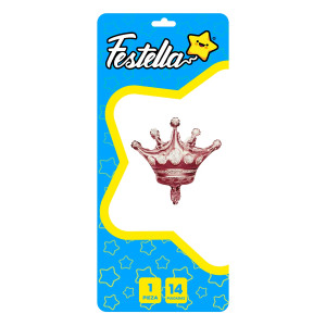 GLOBO CORONA PALO ROSA 14" (PQTX25)