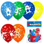GLOBO DE LATEX ANIMALES R12X10 V-NA-R-AM-A-AC (PQTX12)´
