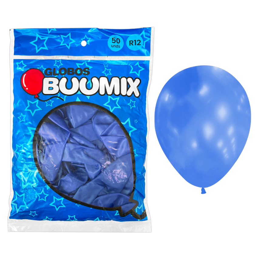 GLOBO DE LATEX SATINADO AZUL R12X50
