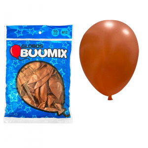 GLOBO DE LATEX SATINADO CAFE R12X50