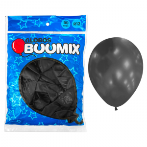 GLOBO DE LATEX SATINADO NEGRO R12 X50