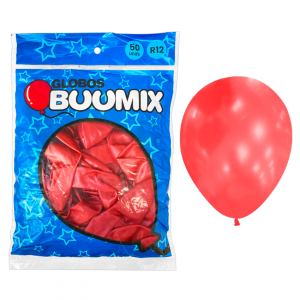 GLOBO DE LATEX SATINADO ROJO R12 X50