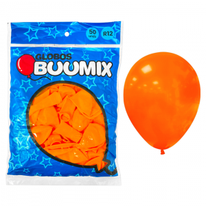 GLOBO DE LATEX LISO NARANJA R12X50