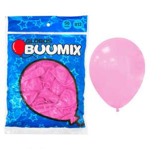 GLOBO DE LATEX LISO ROSADO R12X50