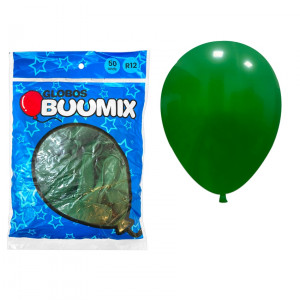 GLOBO DE LATEX LISO VERDE OSCURA R12X50