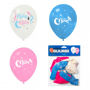 GLOBO DE LATEX REVELACION DE GENERO R12X10 FC-B-AC (PQTX12)