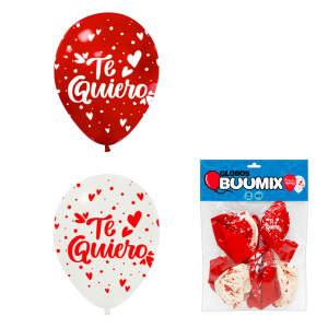 GLOBO DE LATEX TE QUIERO R12 X10 R-B (PQTX12)