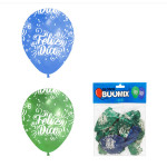 GLOBO DE LATEX FELIZ DIA R12X10 V-A (PQTX12)
