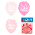 GLOBO DE LATEX FELIZ DIA R12X10 RC-FC-RO (PQTX12)