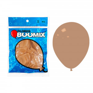 GLOBO DE LATEX SATINADO CHAMPAÑA R12X12 (PQTX12)´