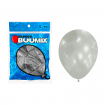 GLOBO DE LATEX SATINADO PLATEADO R12X12 (PQTX12)´