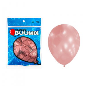GLOBO DE LATEX SATINADO PALO ROSA R12X12 (PQTX12)´