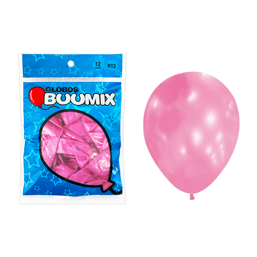 GLOBO DE LATEX SATINADO ROSADO R12X12