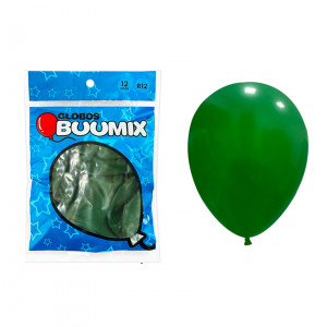 GLOBO DE LATEX LISO VERDE OSCURO R12X12 (PQTX12)´