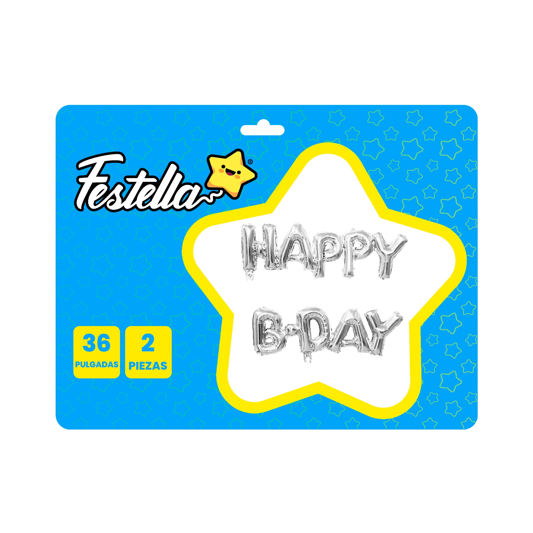 GLOBO HAPPY B.DAY PLATEADO