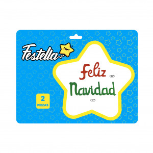 GLOBO FELIZ NAVIDAD ROJO-VERDE(PQTX12)