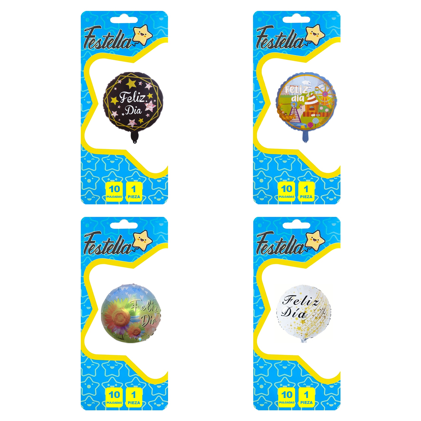 GLOBO FELIZ DIA 10"(PQTX25)