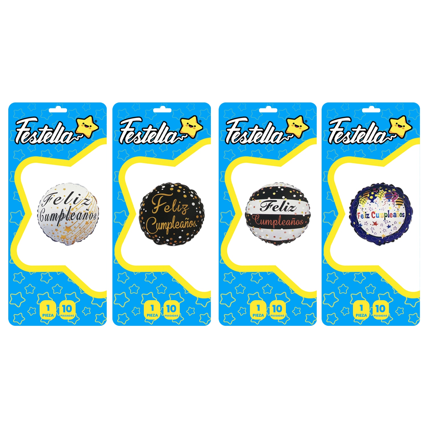 GLOBO FELIZ CUMPLEAÑOS 10"(PQTX25)
