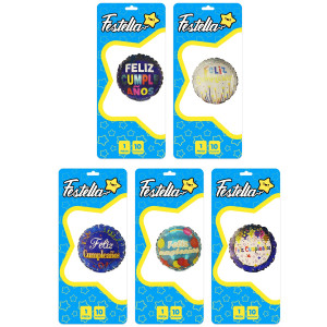 GLOBO FELIZ CUMPLEAÑOS 10"(PQTX25)