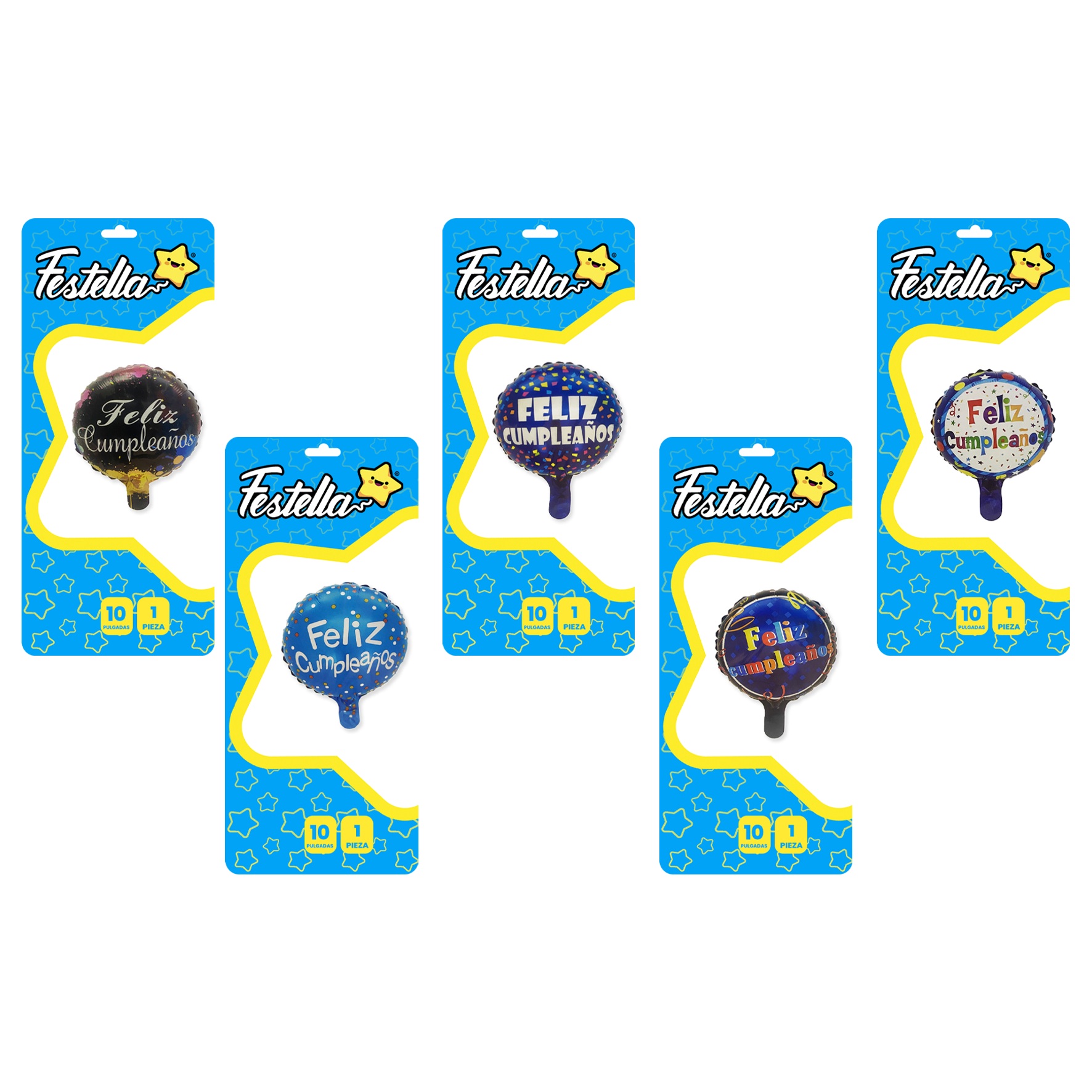 GLOBO FELIZ CUMPLEAÑOS 10"(PQTX25)