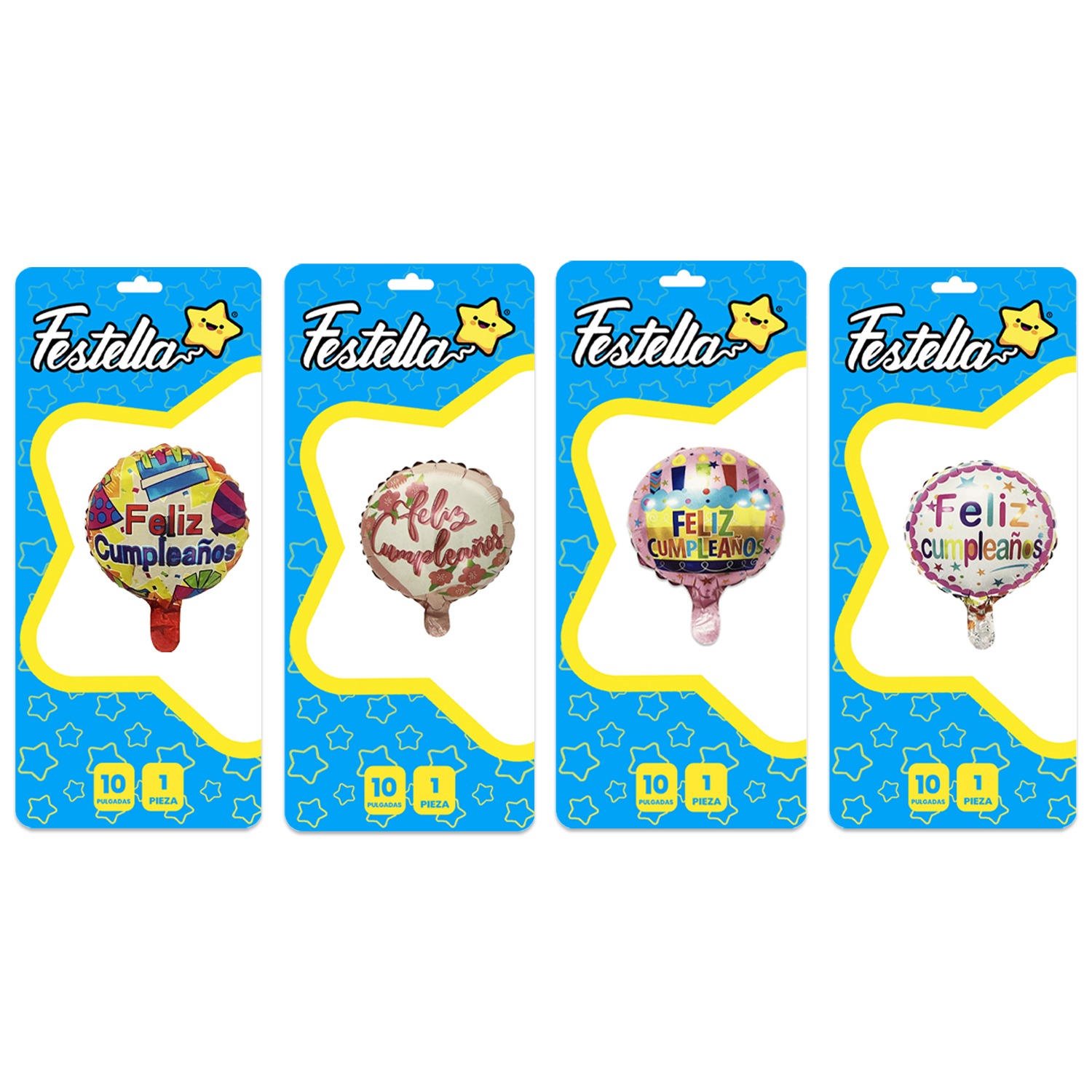 GLOBO FELIZ CUMPLEAÑOS 10"(PQTX25)