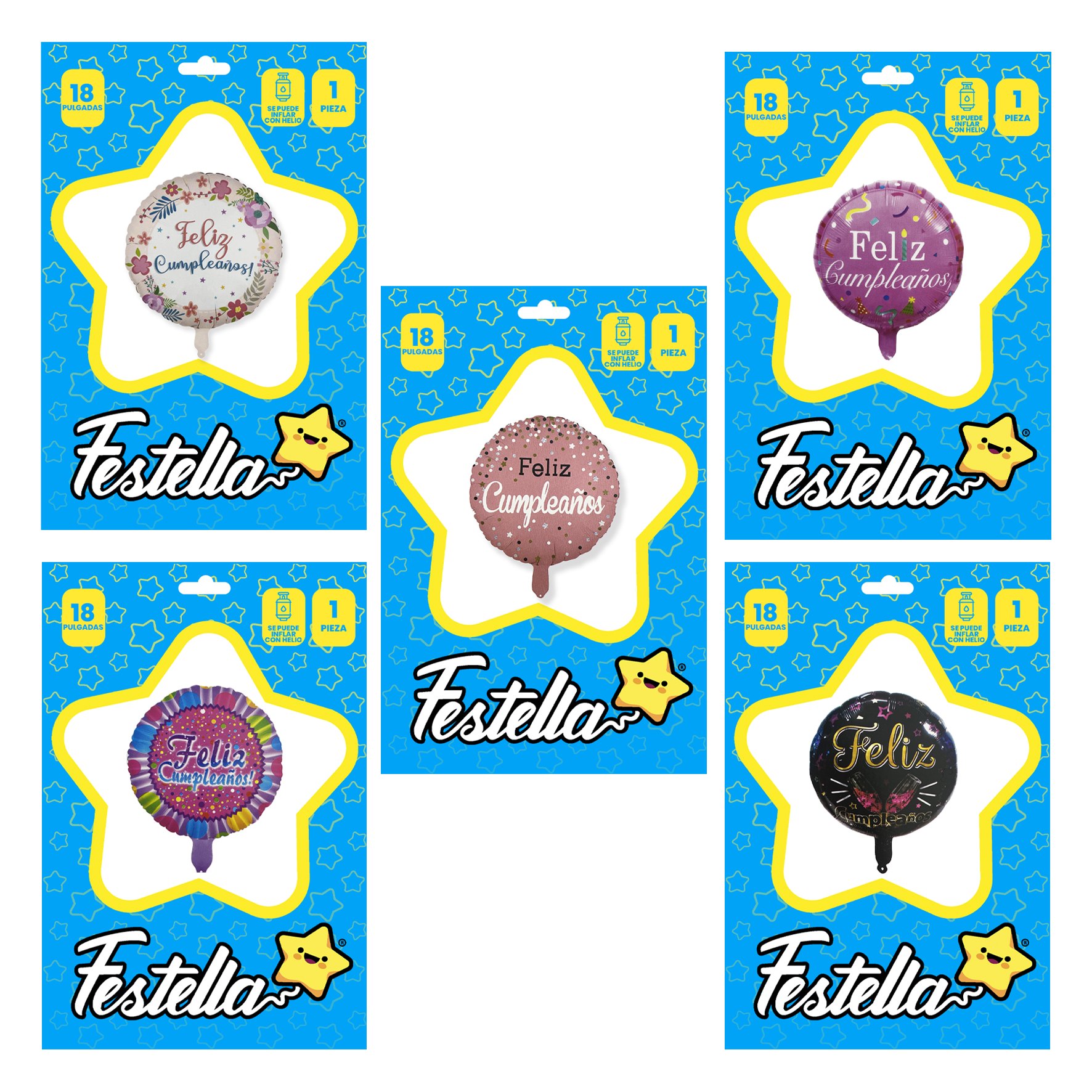 GLOBO FELIZ CUMPLEAÑOS 18"(PQTX25)
