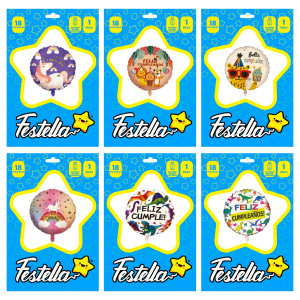 GLOBO FELIZ CUMPLEAÑOS 18"(PQTX25)