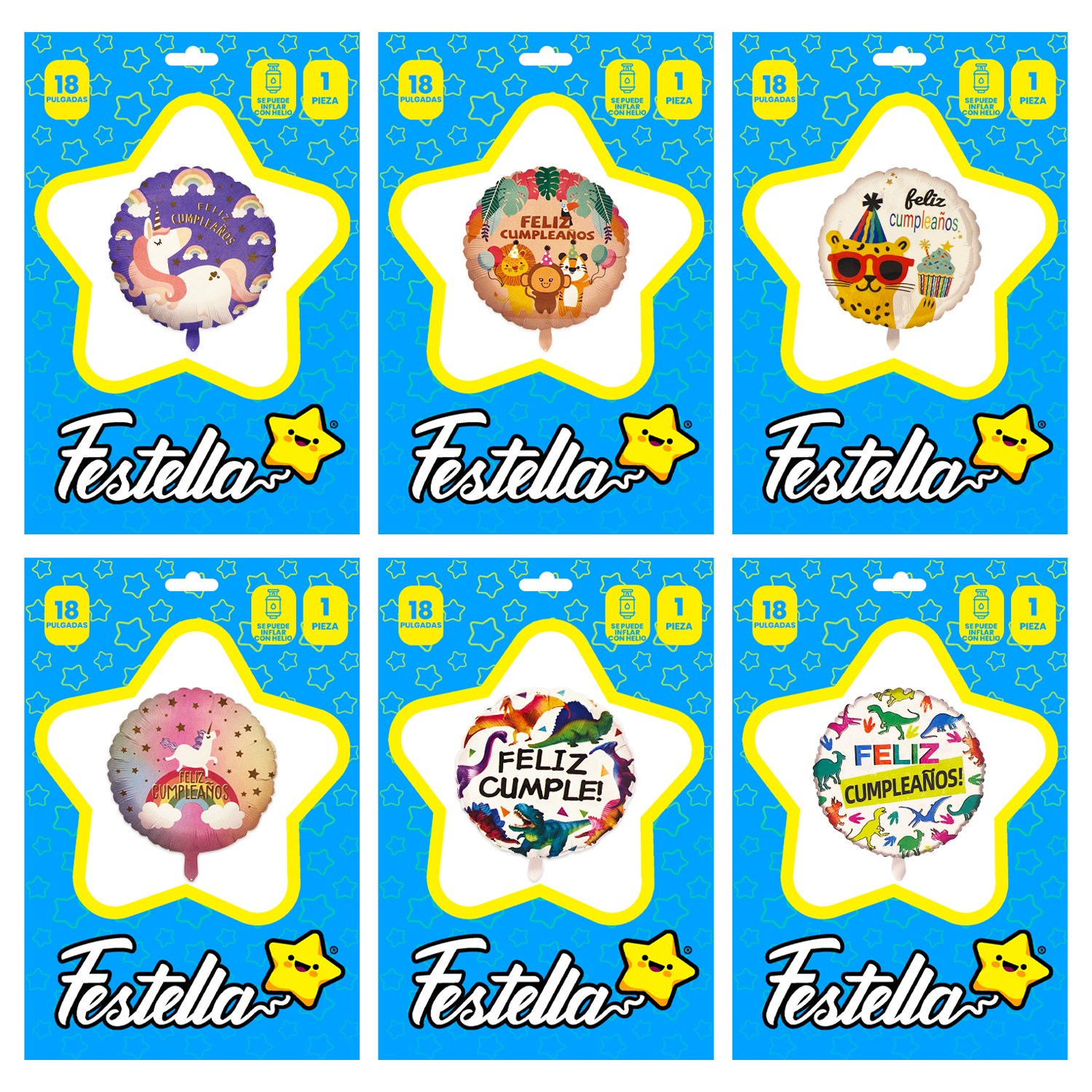 GLOBO FELIZ CUMPLEAÑOS 18"(PQTX25)