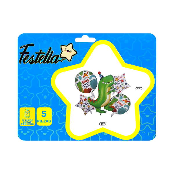 KIT GLOBO DINOSAURIO X5