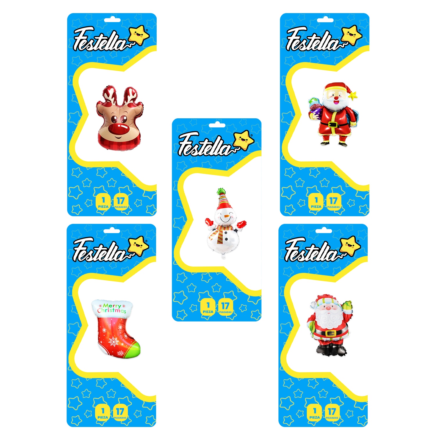 GLOBO MUÑECO NAVIDEÑO 17"