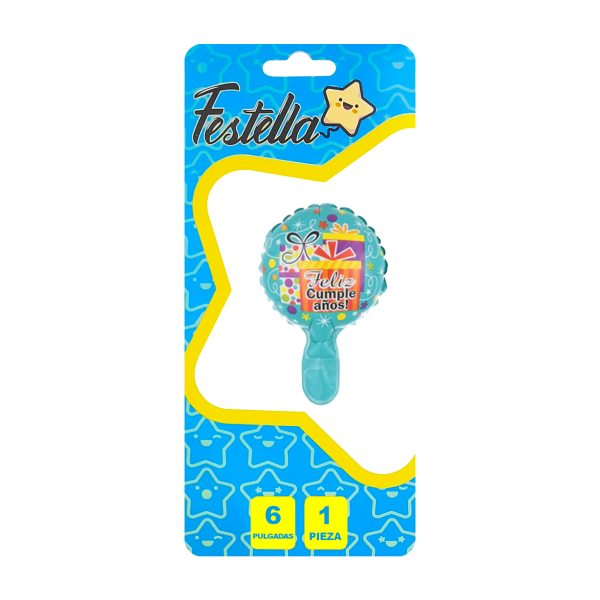 GLOBO FELIZ CUMPLEAÑOS 6"