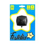 GLOBO CUADRADO 24" NEGRO;(PQTX25)