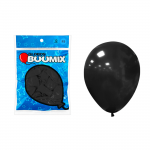GLOBO DE LATEX LISO NEGRO R9 X12 (PQTX12)
