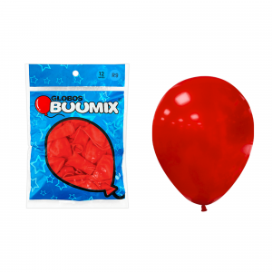 GLOBO DE LATEX LISO ROJO R9X12 (PQTX12)