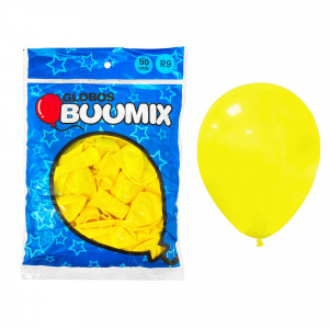 GLOBO DE LATEX LISO AMARILLO R9X50