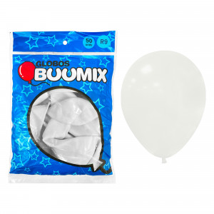 GLOBO DE LATEX LISO BLANCA R9X50