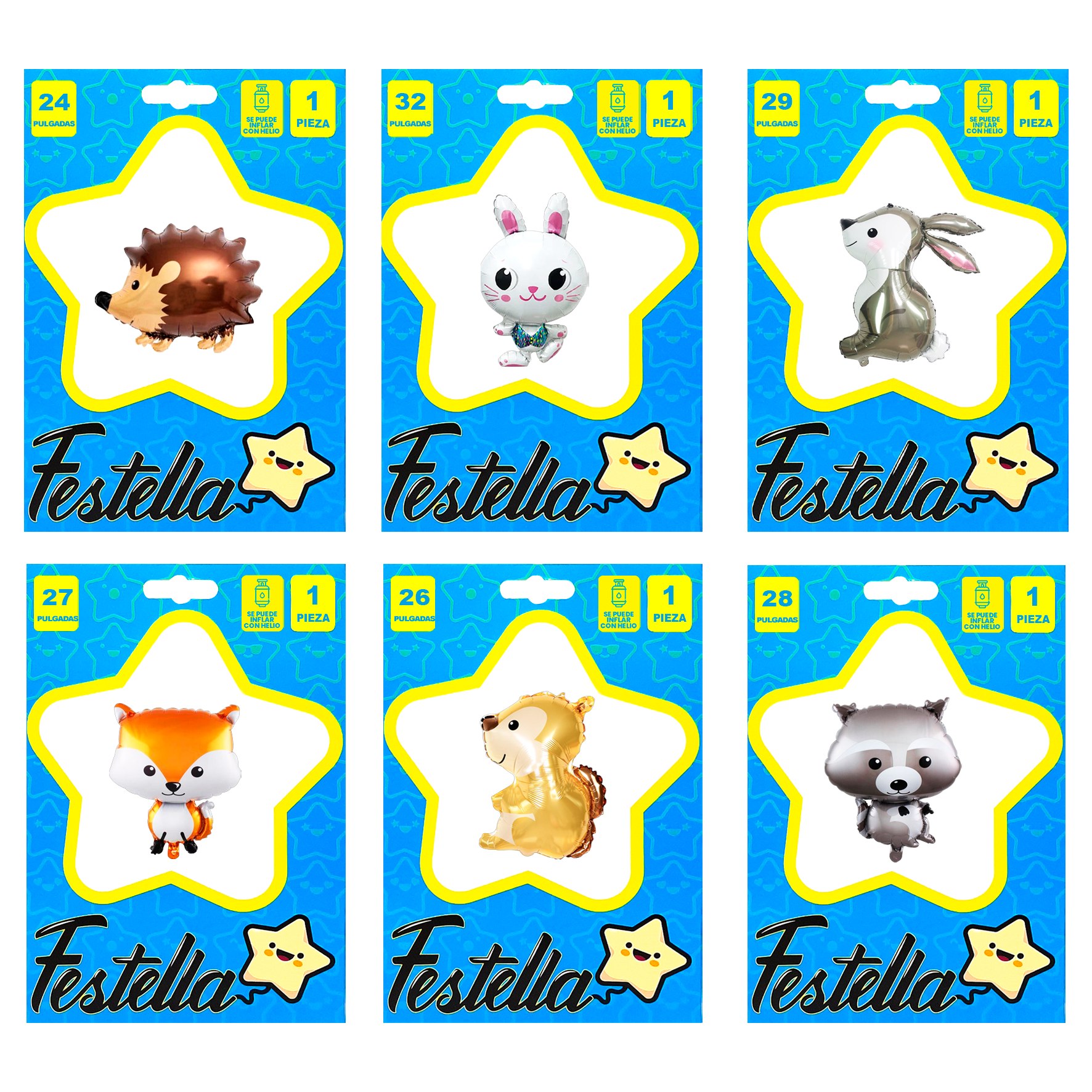 GLOBO ANIMALES SURTIDO 23" 24" 25" 29" 32" (PQTX25)