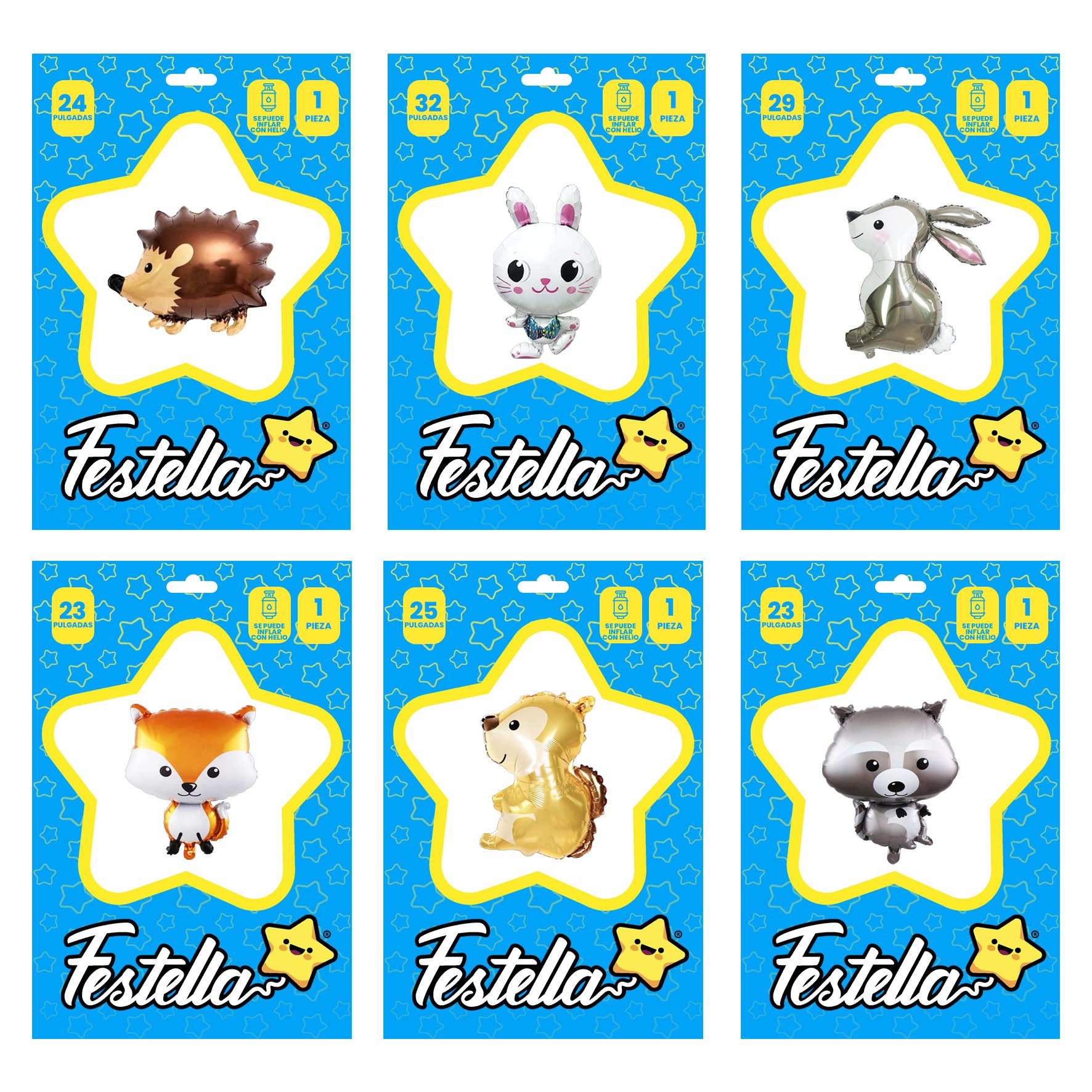 GLOBO ANIMALES SURTIDO 23" 24" 25" 29" 32" (PQTX25)