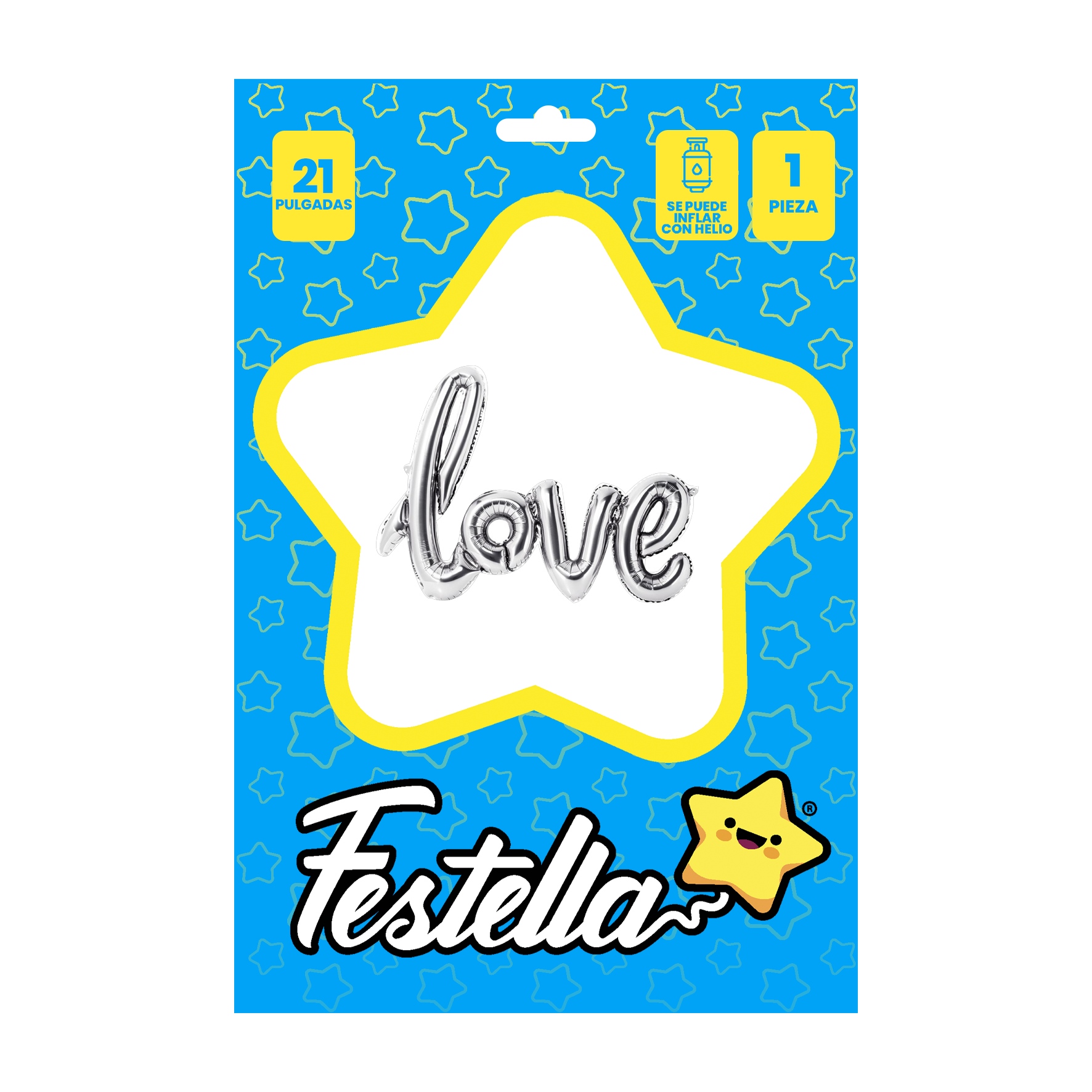 GLOBO LOVE PLATEADO 21" (PQTX25)
