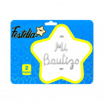 GLOBO MI BAUTIZO PLATEADO X2(PQTX12)